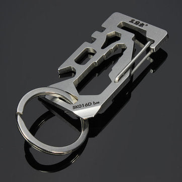 Sanrenmu SK016D  Mini Multi Tools Kit Nail Puller Wrench Opener Keychain