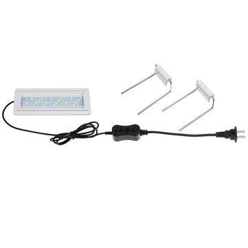 5W LED Fish Tank Light 20CM Aquarium Bracket Clip Light Aquarium Lighting Extendab... (PLUG: USPLUG)