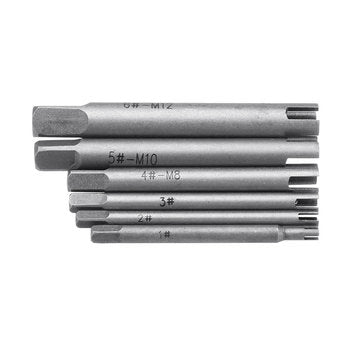 Drillpro 6pcs M4-M12 Damaged Screw Extractor Alloy Screw Bolt Remover