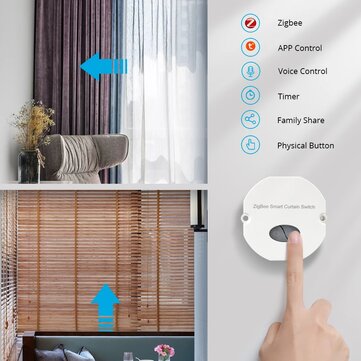 Zemismart Tuya ZB Inline Curtain Module Alexa Google Home Voice Control Smart Life APP Smartthings d