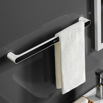 Ecoco Moistureproof Self-adhesive Towel Holder Rack Wall Mounted Towel Hanger... (COLOR: BLACK-LONG)