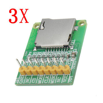 3pcs 3.5V / 5V Micro SD Card Module TF Card Reader SDIO/SPI Interface Mini TF Card Module