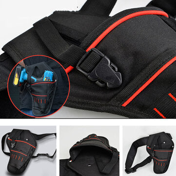 Waist Pockets Electrician Tool Bag Oganizer Carrying Tools Bag for Electric Drill Bag Impact Wrench