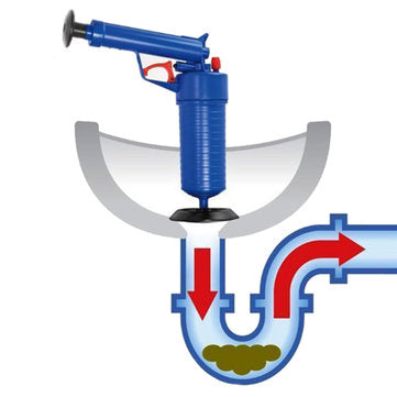 Toilet Dredge Plug Air Pump Blockage Remover Sewer Sinks Blocked Cleaning Tool