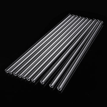 10Pcs 200x7x1mm Length 200mm OD 7mm 1mm Thick Wall Borosilicate Glass Blowing Tube Lab Factory Schoo