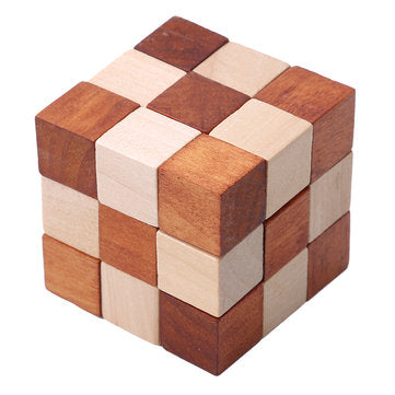 Wooden Kong Ming Lock Game Toys IQ Brain Teaser Interlocking Early Educational Puzzles Toy For Child