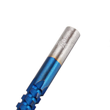 Drillpro 6Pcs 3-8mm Blue Nano Coated Grooving Drill HSS Woodworking Drill Bit Plastic Metal Hole Gro