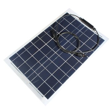 30W 12V Mono Semi Flexible Solar Panel Battery Charger For RV Boat Smart Car