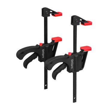 DrillPro 2 Pack 4 Inch Mini Nylon Fast F Clip Tool One Handed Quick Grip Bar Clamp Wood Fast Woodwor
