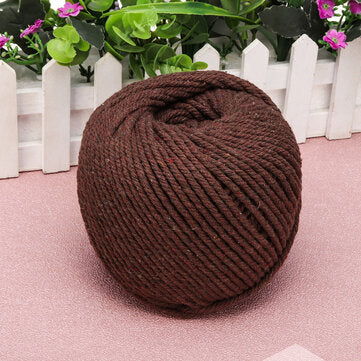 4 Colors 4mm 110m Natural Cotton Twisted Cord Rope Macrame Linen Jute DIY Braide... (COLOR.: COFFEE)