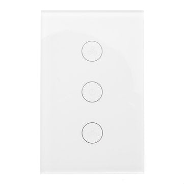 400W 10A WIFI Smart Wall Switch Ceiling Fan Controller Touch Panel Work with Alexa Google Home