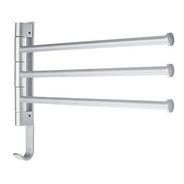 Wall-Mounted Stainless Steel Towel Rack Rotating Bar Bathroom Kitchen Storage (TYPE: K10)