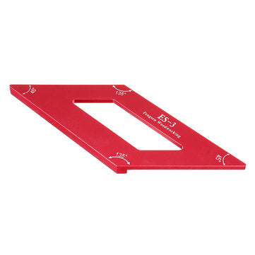 Drillpro ES-3 Aluminum Alloy 45 Degree Marking Angle Ruler Parallel Ruler with Base Woodworking Meas