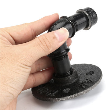 Retro Industrial Iron Pipe Wall Hang Wall Shelf Support Towel Hanging Hanger