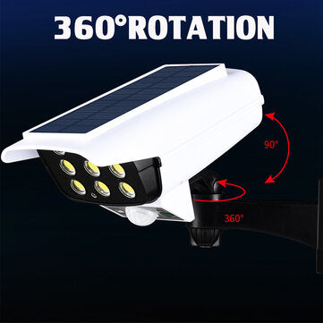 81COB Solar Power Light PIR Motion Sensor Imitate Camera Outdoor Wall Lamp Security