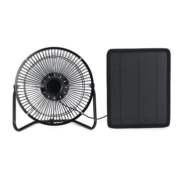 10W Solar Panel Powered Fan RV Touring Car Camping Pet Chicken House Ventilator