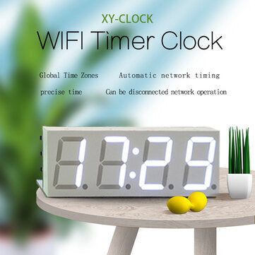 XY-Clock Portable WIFI Timer Clock APP Remote Control Electronic Alarm Multifunction LED Light Clock