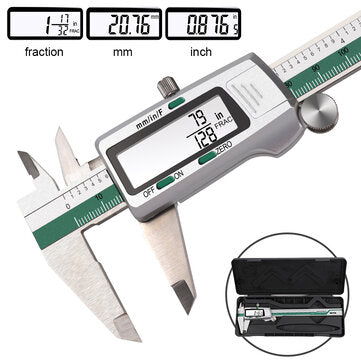 DANIU Digital Stainless Steel Caliper 150mm 6 Inches Inch/Metric/Fractions Conversion 0.01mm Resolut