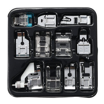 11 Pcs Domestic Sewing Machine Presser Foot Feet Set Crafts Accessories Part Kit Tools