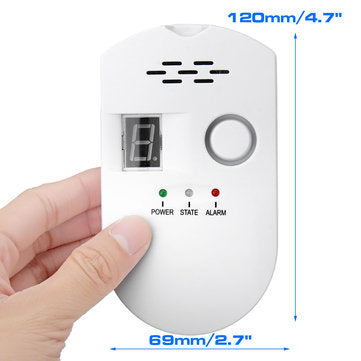 Digital Combustible Gas Leak Alarm Sensor Detector US Plug Propane Butane Natural Gas Detector