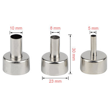 Hot Air Handle Bracket with 3Pcs Nozzle Soldering Station Welding Rework Station Upgraded from 8586