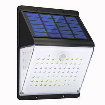 AUGIENB 88LED 600lumen Garden LEDs Split Solar Powered Light Motion Sensor Waterproof Wall Lamp Remo