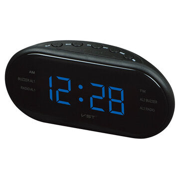 VST ST-3 Led AM FM Radio Digital Brand Alarm Clock Backlight Snooze Electronic Des... (COLOR.: BLUE)