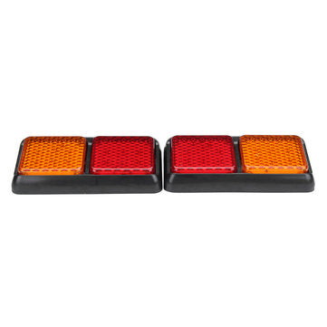72LED Tail Lights Red Amber Brake Turn Signal Lamps 12V Pair for Trailer Truck Caravan
