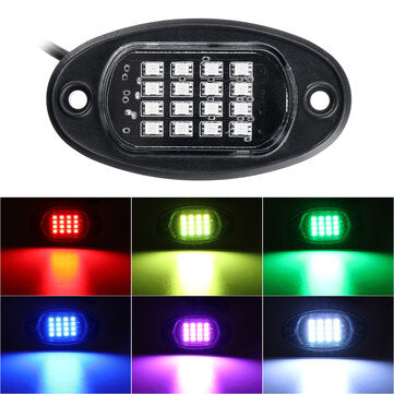 8Pcs LED RGB Offroad Rock Light Underbody Lamp bluetooth APP Control For Car Truck