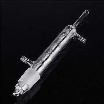 Lab Glass Soxhlet Extractor Condenser Set w/ 60ML Flat Bottom Flask 225MM Tube