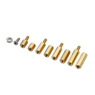 Suleve M2.5BH1 180Pcs M2.5 Brass Male-Female Hex Column Standoff Support Spacer Pillar Cross Scre