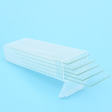 5pcs Single Concave Microscope Glass Slides Reusable Laboratory Blank 1mm