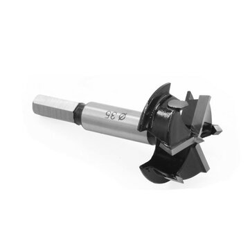 Drillpro Upgrade 35mm 3 Flutes Carbide Tip Forstner Drill Bit Wood Auger Cutter Woodworking Hole Saw