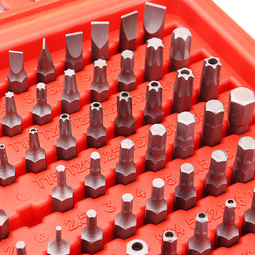 Drillpro 100pcs Screwdriver Bit Set Security Bit Set Chrome Vanadium Steel Assortment Set Square Scr