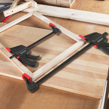 DrillPro 2 Pack 4 Inch Mini Nylon Fast F Clip Tool One Handed Quick Grip Bar Clamp Wood Fast Woodwor