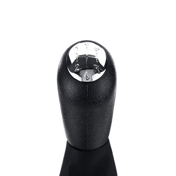 5 Speed Gear Shift Knob with Gaiter Boot Cover Glossy Silver For Renault Megane Clio... (COLOR1: #1)