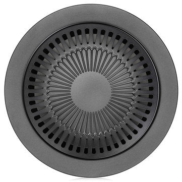Smokeless Stovetop BBQ Grill Pan Stainless steel Card Type Non-stick Cooking Pan Round Shape Ceramic