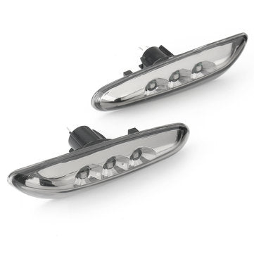 LED Turn Signals Side Marker Lights with Clear Lens Yellow Pair For BMW E82 E88 E60 E61 E90 E91 E92