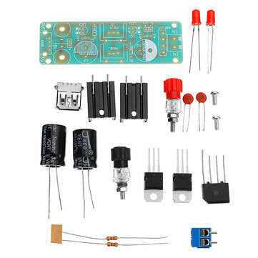 5pcs DIY Double LM7805 Diffuser Regulator Module Kit 5V 3A Solar Energy Regulator Generator Module