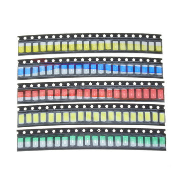 500Pcs 5 Colors 100 Each 5730 LED Diode Assortment SMD LED Diode Kit Green/RED/White/Blue/Yellow
