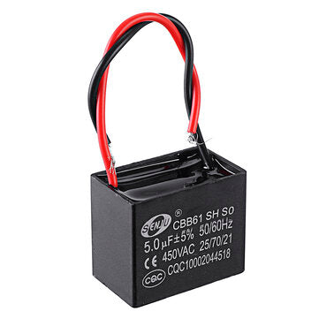 CBB61 5UF Starting Capacitance 450V AC Fan Capacitor CBB Motor Run Capacitor