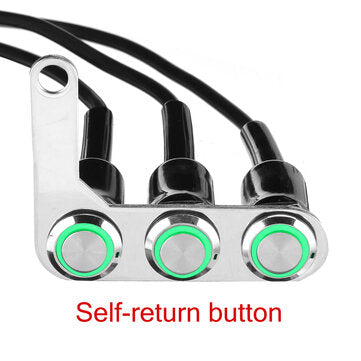 Motorcycle Switch Handlebar ON-OFF Push 3 Buttons Waterproof For Headlight Horn Horn T... (TYPE: #1)
