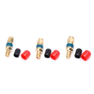 3Pcs 20DB 2W 0-6GHz Golden Attenuator SMA-JK Male to Female RF Coaxial Attenuator