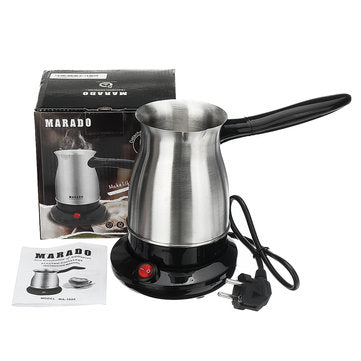 600W 600ml Portable Electric Stainless Steel Coffee Maker Percolators Moka Pot