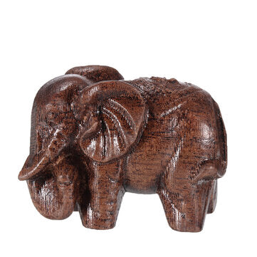 1 Pair Natural Agarwood Elephant Wood Carving Wood Crafts Retro Decoration Craft Creative Gifts Home