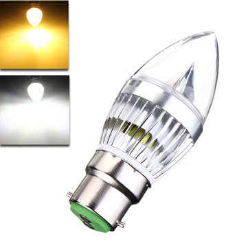 E27 E14 B22 E12 6W LED Chandelier Candle Light Bulb 85-265V (BASE: E27 | COLOR.: WARMWHITE)