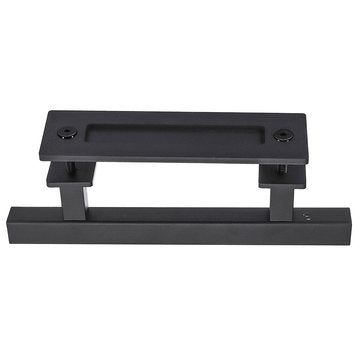 12 Inch Rustic Barn Door Handle for Sliding Door Barn Door Hardware Black Door Pull Plate Antique Lo