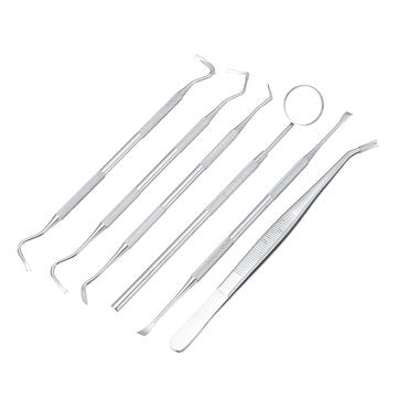 6pcs Stainless Steel Professional Dental Oral Hygiene Tool Deep Cleaning Scaler Teeth Dental Tools