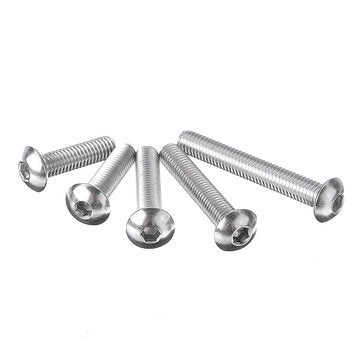 Suleve M5SH7 165Pcs M5 Hex Socket Button Head Screw 304 Stainless Steel Bolt Assortment Set