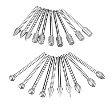 Drillpro 42pcs Diamond Rotary Bits Set Drill Bits Kit for Grinding Sanding Polishing Cutting